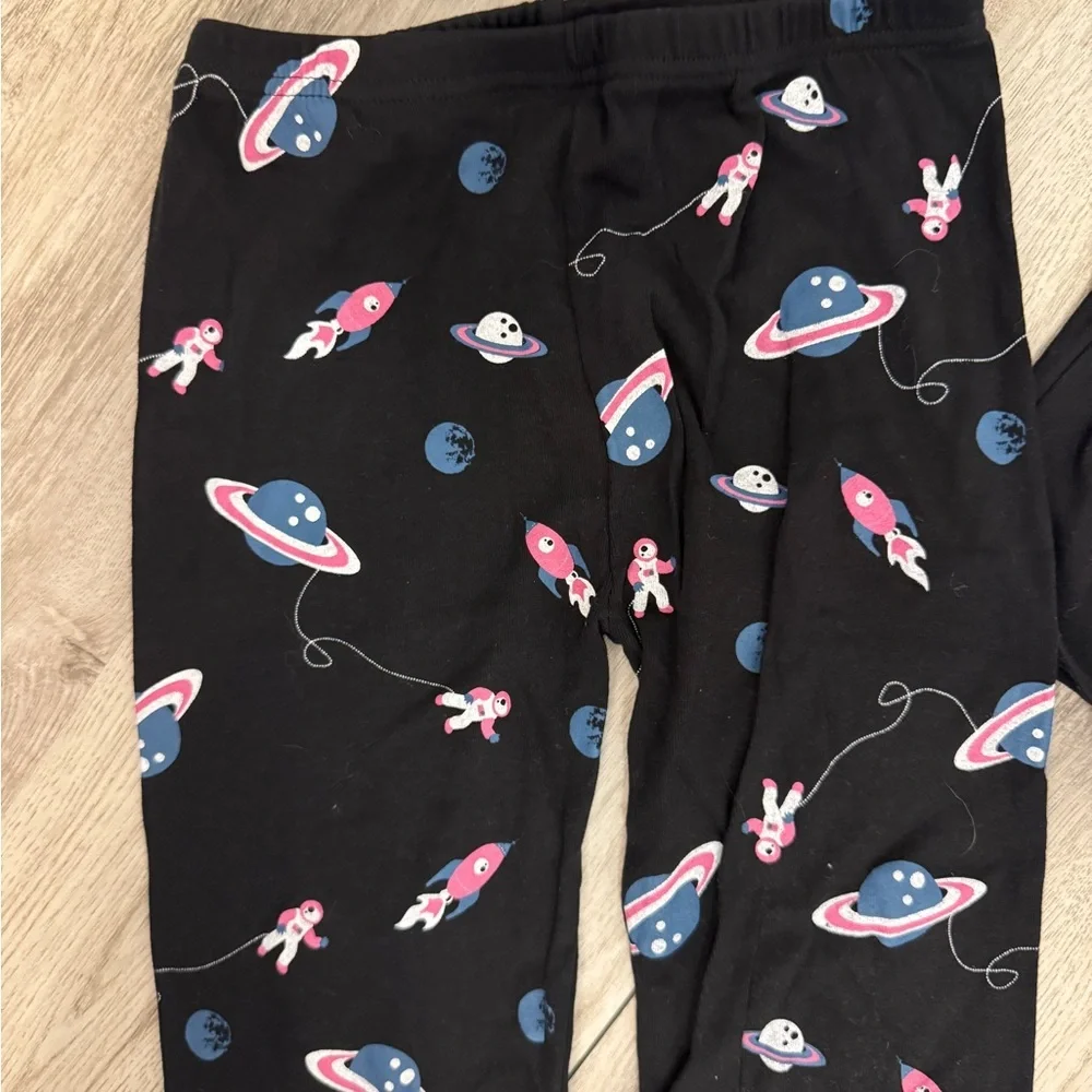Kids Space-Themed Pajamas - Black and Green